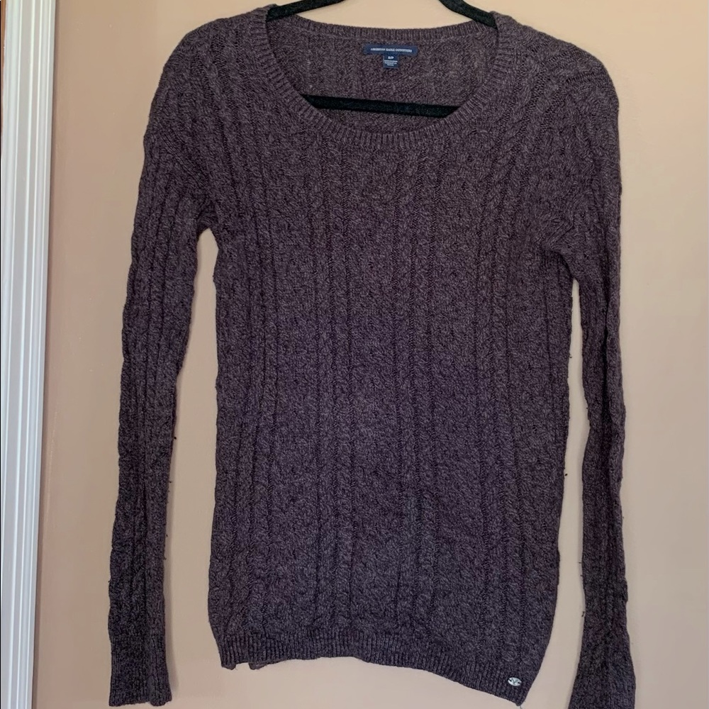 American Eagle 🦅 sweater. Size small. Purple with zip waist.